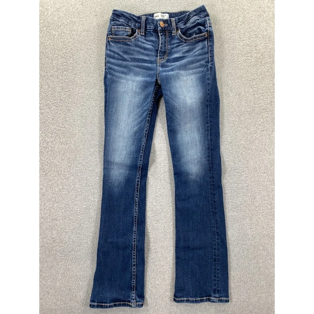 BKE Stella Mid Rise Jeans Slim Fit Bootcut Size 26 (Fits 24x30) Dark Wash Denim